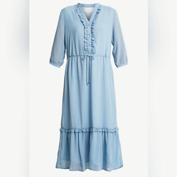 MSCH Blue Midi Cottagacore Petticoat Dress MEDIUM - Picture 8 of 8